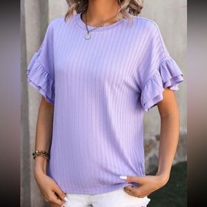Ruffle sleeve blouse